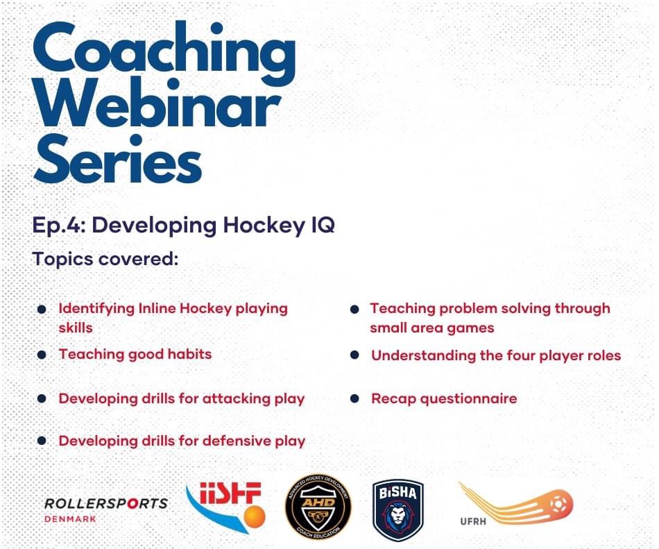 AHDcoaching's tweet photo. This week our coaching webinar will focus on the topic of developing hockey IQ. 

Why not join us to refresh your skill set as we look at various scenarios and game situations we can teach through small area games. https://t.co/5fa3FyZtjT https://t.co/WWiprEDLbM