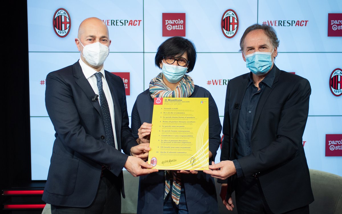 <a href="/acmilan/">AC Milan</a> firma il Manifesto per la comunicazione non ostile di <a href="/ParoleOstili/">Parole O_Stili</a> in diretta al <a href="/Corriere/">Corriere della Sera</a>. Ne parlo per <a href="/InvisibiliCdS/">InVisibili - Corriere della Sera</a> qui:
invisibili.corriere.it/2021/04/16/il-…