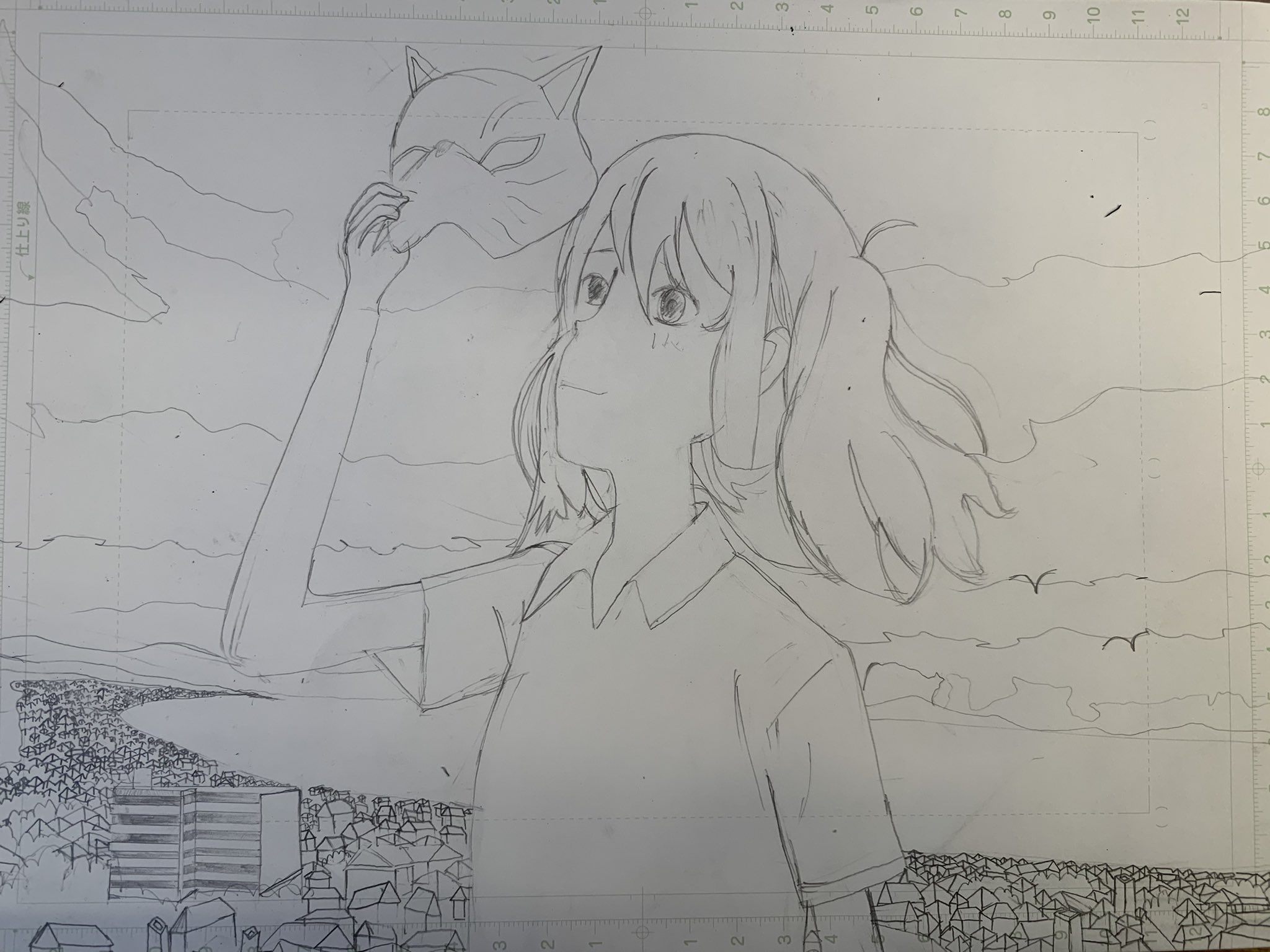 かめきち イラスト途中 泣きたい私は猫をかぶる イラスト T Co Uientjrzpt Twitter