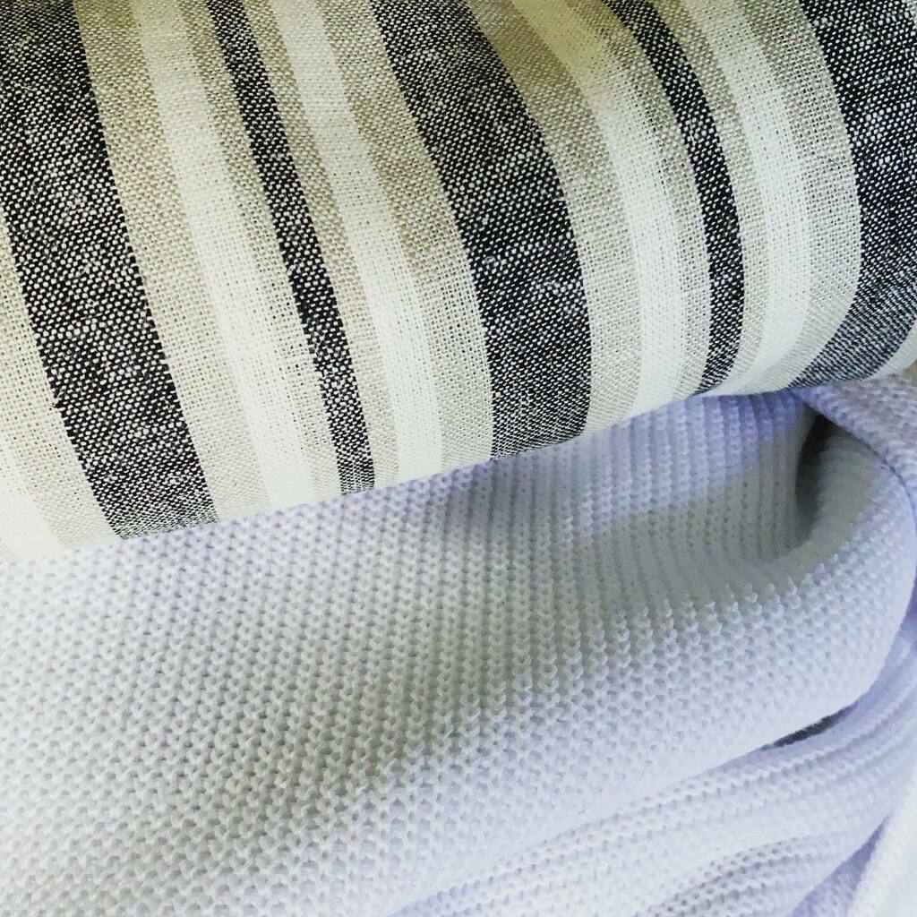 craftyguider's tweet photo. My first @fabricgodmother order. I saw the stripe on their insta and fell in love with it. I think it’s going to be a #SAMontanaMidiDress. The white cotton knit will be a #SewingFreya top for youngest unless I nab it first #SewingIsMyHappyPlace #FabricAd… https://t.co/d4DG6jn2aK https://t.co/72Ybl6H5Zf