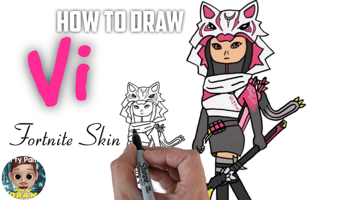 how_arty's tweet photo. How To Draw Vi | Fortnite Skin as requested by @hut_amber is available to watch now. U can also find more Fortnite Skins on my channel! #Fortnite #FortniteFanArt #learntodraw #Viskin #chapter2season5 #art https://t.co/teAF9LvbOb via @YouTube https://t.co/BwqBA7UjTS