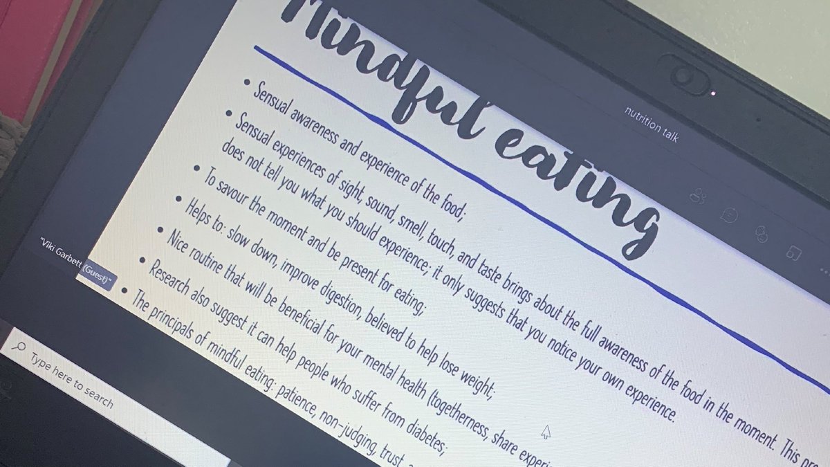 Thank you <a href="/twiddlefood/">Twiddle - Love of Food</a> for the online nutrition workshop. 

We had a great time learning about how mindful eating can help mental health as well as lots of other top tips! 🥦

We can't wait for the pasta making workshop! 

#mentalhealth #nutrition #workshop #food