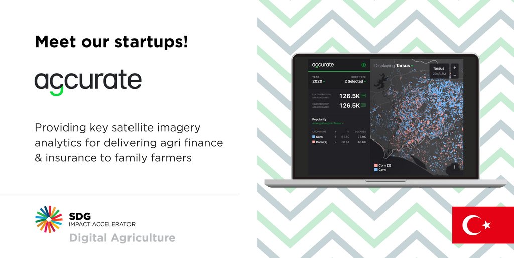 Meet @Agcurate! Providing key satellite imagery analytics for delivering agri finance &amp; insurance to all 500 million family farmers. Part of our #digitalagriculture cohort for #Uganda now.

 #turkishstartup #insurance #microfinance #creditrisk #creditscore