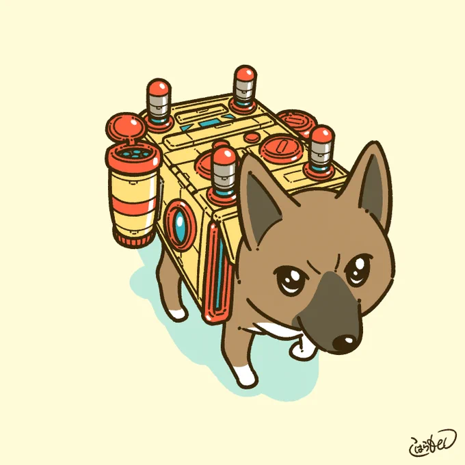 甥っ子に改造された犬を、キャラクター化してみた 