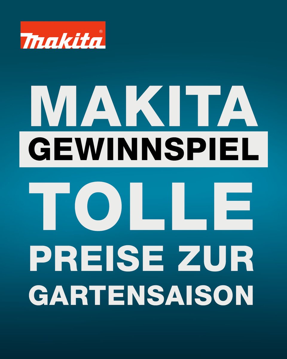 Das dürft ihr euch nicht entgehen lassen! Macht jetzt bei unserem #Makita #Frühjahrsgewinnspiel mit und sichert euch die Chance auf tolle #Preise zur #Gartensaison. 😍 Hier könnt ihr teilnehmen: makita-ein-akkusystem.de.