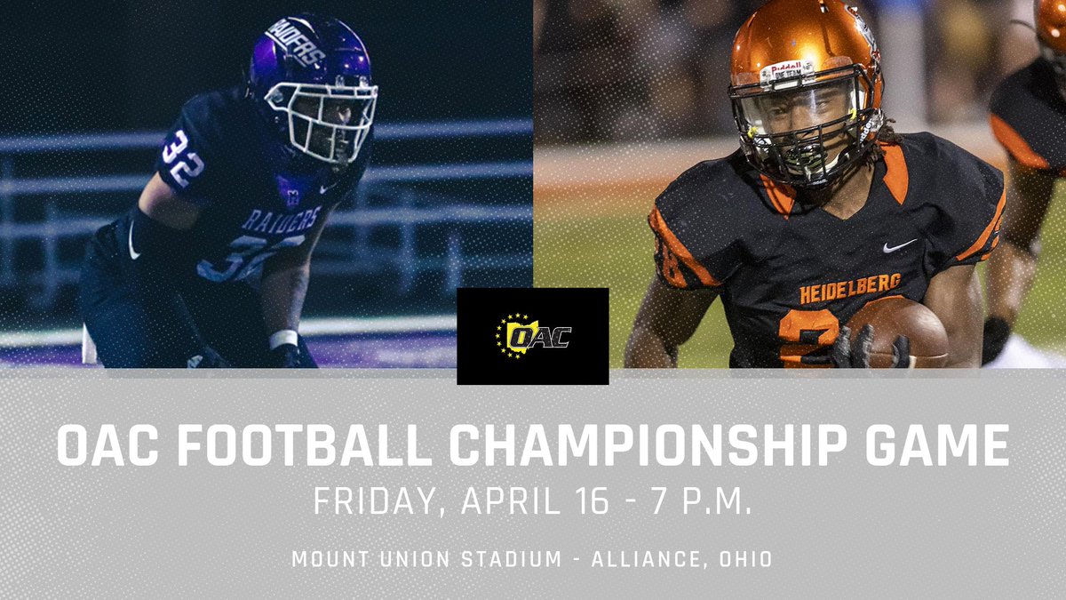 Football: Mount Union Hosts Heidelberg in OAC Championship Game Friday  athletics.mountunion.edu/sports/fball/2… #d3fb #gomountgo