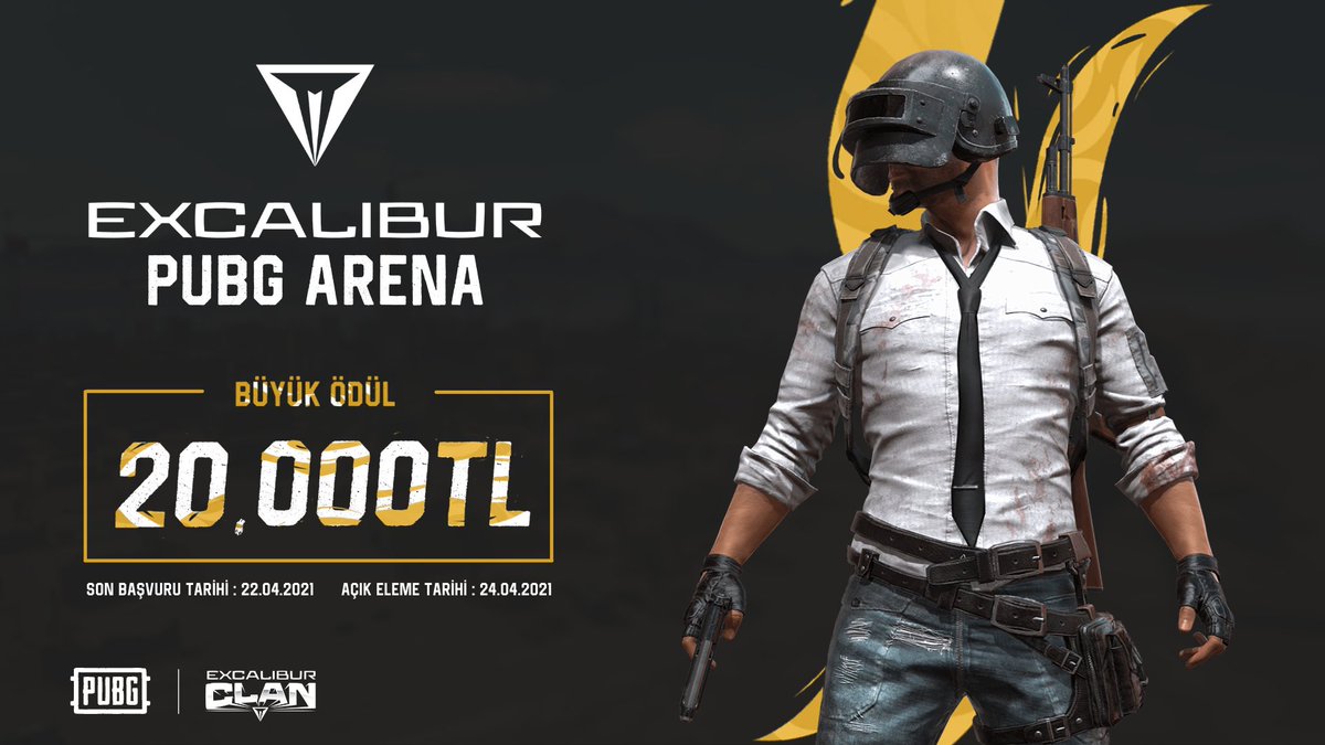 ExcaliburClann's tweet photo. Excalibur PUBG Arena Turnuvası başlıyor!
Açık elemelerinden galip çık, 20.000 TL ödül havuzlu büyük finalde Türkiye'nin en iyileriyle oynamaya ve kendini göstermeye hak kazan. 💪🏻
@PUBG_TUR
  
Detaylı bilgi ve kayıt için: https://t.co/LCKQgGEzLT

#ExcaliburClan #PUBGTurnuva https://t.co/fQT2jhK2yV