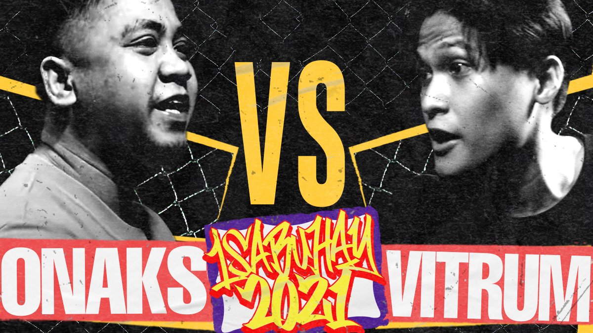 FlipTop_Battles's tweet photo. Isabuhay 2021 - Vitrum vs Onaks!
https://t.co/i5xmwUHnPR
#Vitrum #Onaks #SecondSight9
#Isabuhay #FlipTop https://t.co/JRdpXOiuXA