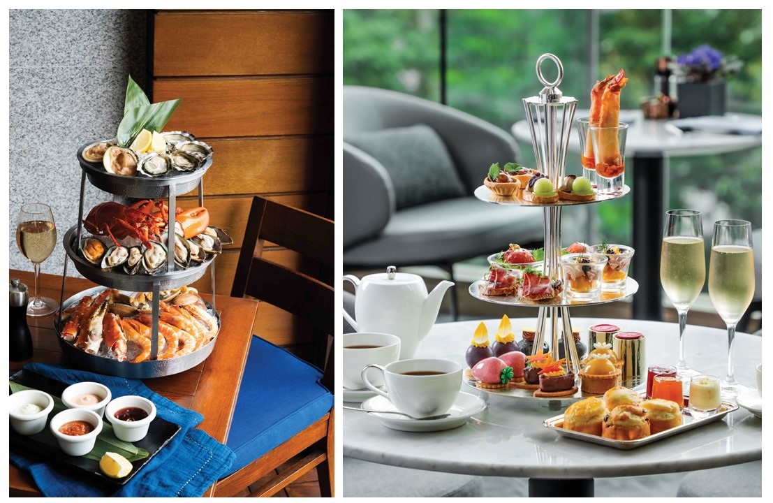 JWMarriottHK's tweet photo. [Poll Questions]
We're an expert when it comes to crafting a delectable three-tiered gourmet set. Which one is your favourite?
1️⃣ Fish Bar’s succulent seafood tower (left) 
2️⃣ The Lounge's exquisite afternoon tea set (right) https://t.co/oXZjI1D8a7