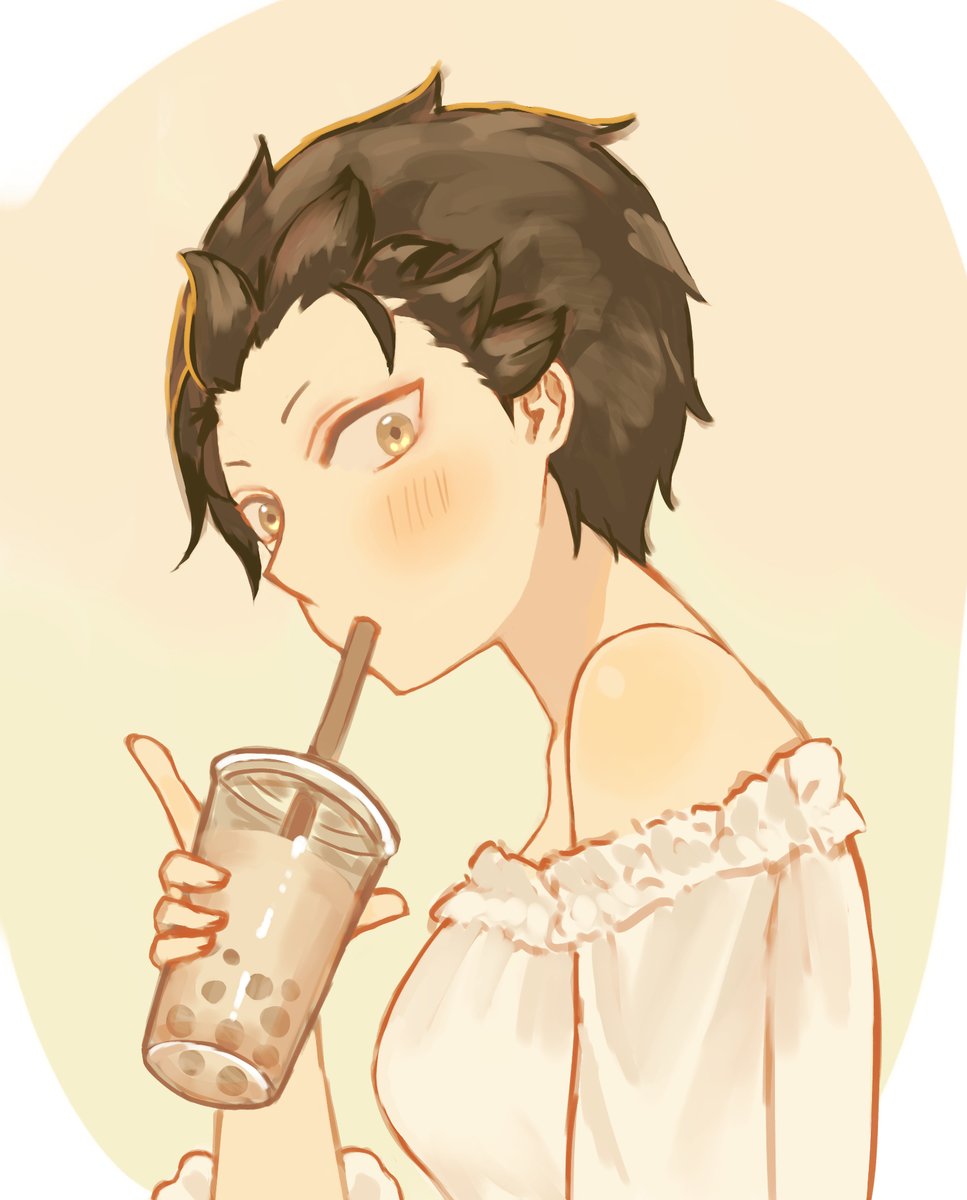にょスとタピオカ らくだのイラスト