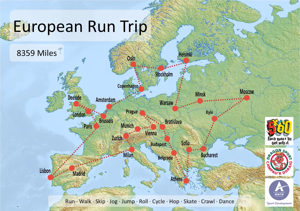 We’ve started out on our trip across Europe! Every school in Flintshire is invited to join in, let us know if you haven’t signed up yet and want to be involved! <a href="/DragonSport_FPS/">Dragon Sport</a> #StayActive