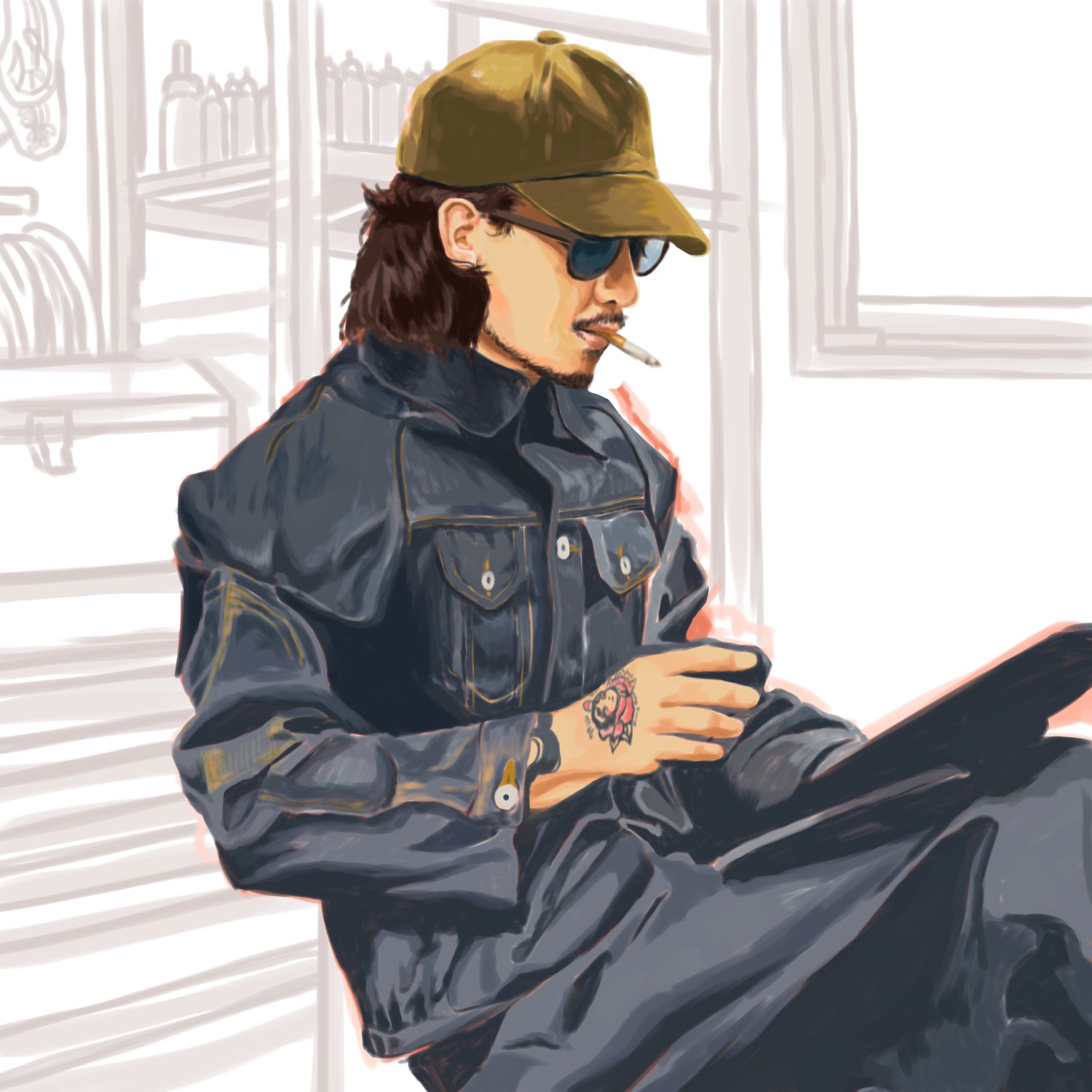 TATOO studio YAMADA キャップ山田蓮山田レンオモシー TATOO studio YAMADA キャップ山田蓮山田レンオモシー