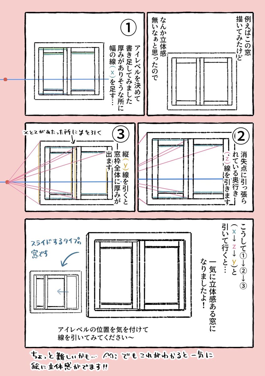 一点透視図の書き方実践編!(2/2) 