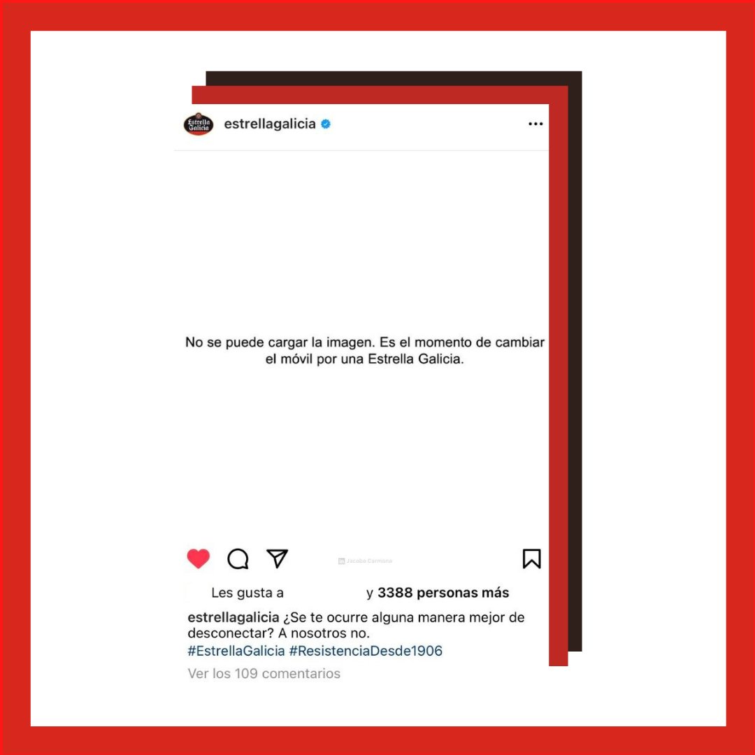 🍻 ¡Hoy es viernes y el cuerpo lo sabe! Hoy os compartimos el post que ha llevado a cabo <a href="/estrellagalicia/">Estrella Galicia</a> 

📱 Se trata de un post que han lanzado en Instagram con el objetivo de que deje el teléfono móvil y se centre en disfrutar de la compañía con una <a href="/estrellagalicia/">Estrella Galicia</a>.