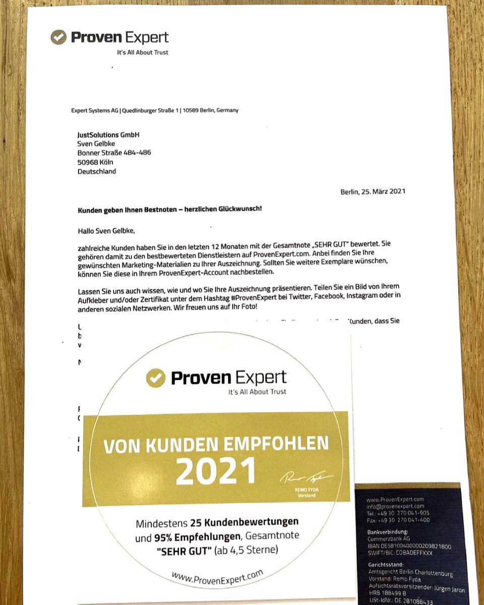 erbschutzer's tweet image. Hallo Ihr Lieben ! 
Erfolgreich haben wir in den letzten 12 Monaten auf ProvenExpert, durch zahlreiche und vor allem positive Bewertungen, die Gesamtnote &quot;Sehr Gut&quot; erreicht. 
#JustSolutions #pflichtteil #Nachlass #Erbe  #Pflichtteilsrecht #pflichtteilsanspruch #meinpflichtteil