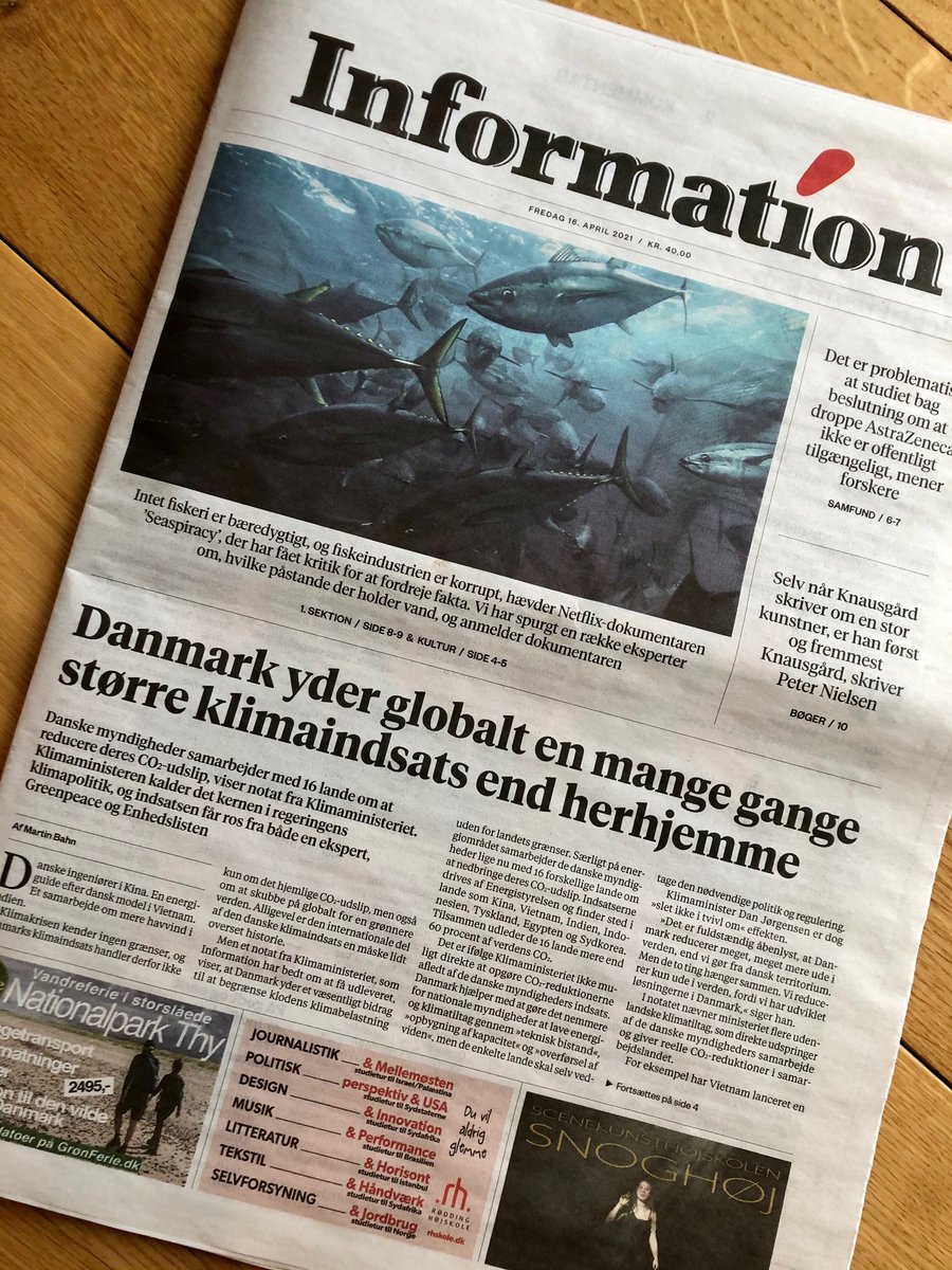 Stolt af dagens forside på Information, der beskriver værdien af vores 16 internationale myndighedssamarbejder. Ved at dele gode danske erfaringer med grøn omstilling, skubber vi på globalt for en grønnere verden: bit.ly/3gbu76p <a href="/informeren/">Dagbladet Information</a> <a href="/DanJoergensen/">Dan Jørgensen</a>