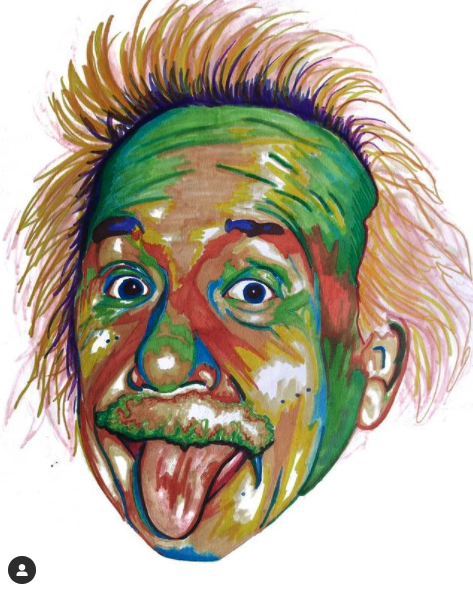 AlbertEinstein's tweet image. Fan art Friday! instagram.com/p/CM-i2MInF-h/