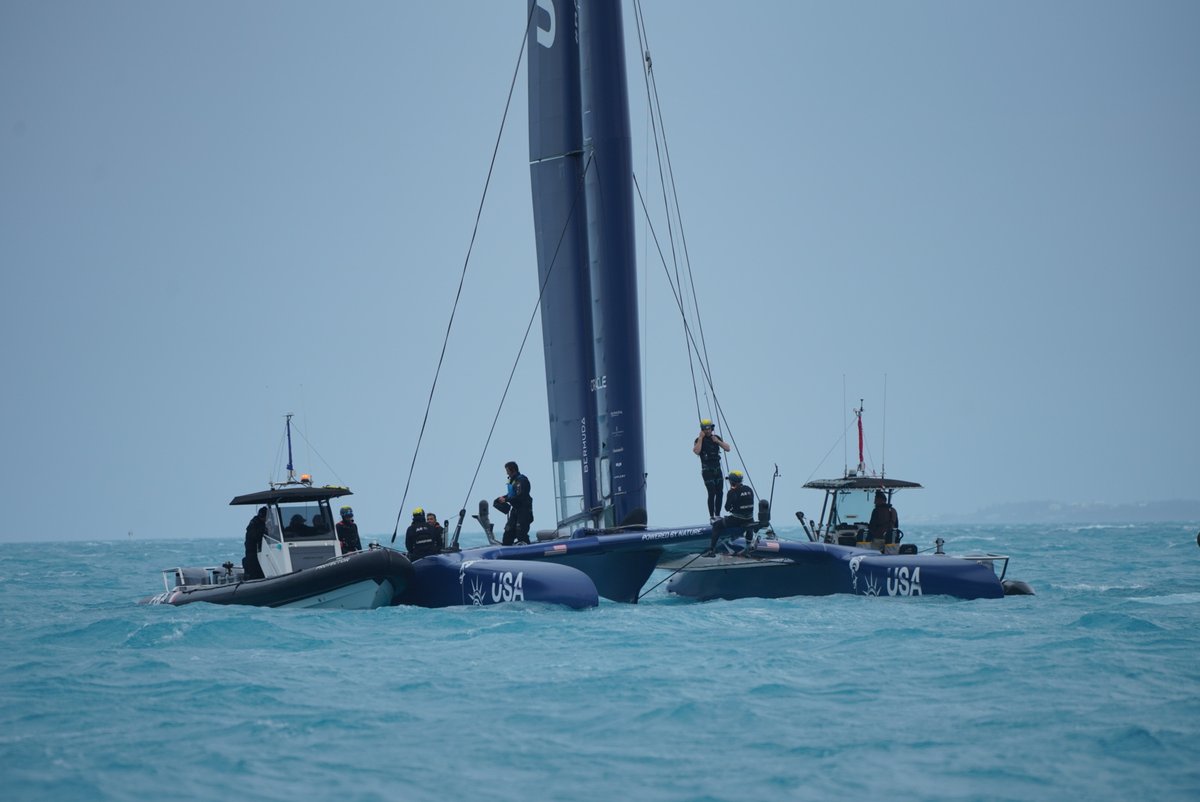 SailGP (@sailgp) on Twitter photo Making a splash on the Great Sound!
Today <a href="/SailGPUSA/">United States SailGP Team 🇺🇸</a>'s F50 capsized during training with @SailGPAUS on board, luckily all team members are safe & accounted for. Just goes to show how important it is to train on these boats. Sounds like Tom Slingsby might owe <a href="/JSpithill/">James Spithill</a> a beer😉 Making a splash on the Great Sound!
Today <a href="/SailGPUSA/">United States SailGP Team 🇺🇸</a>'s F50 capsized during training with @SailGPAUS on board, luckily all team members are safe & accounted for. Just goes to show how important it is to train on these boats. Sounds like Tom Slingsby might owe <a href="/JSpithill/">James Spithill</a> a beer😉