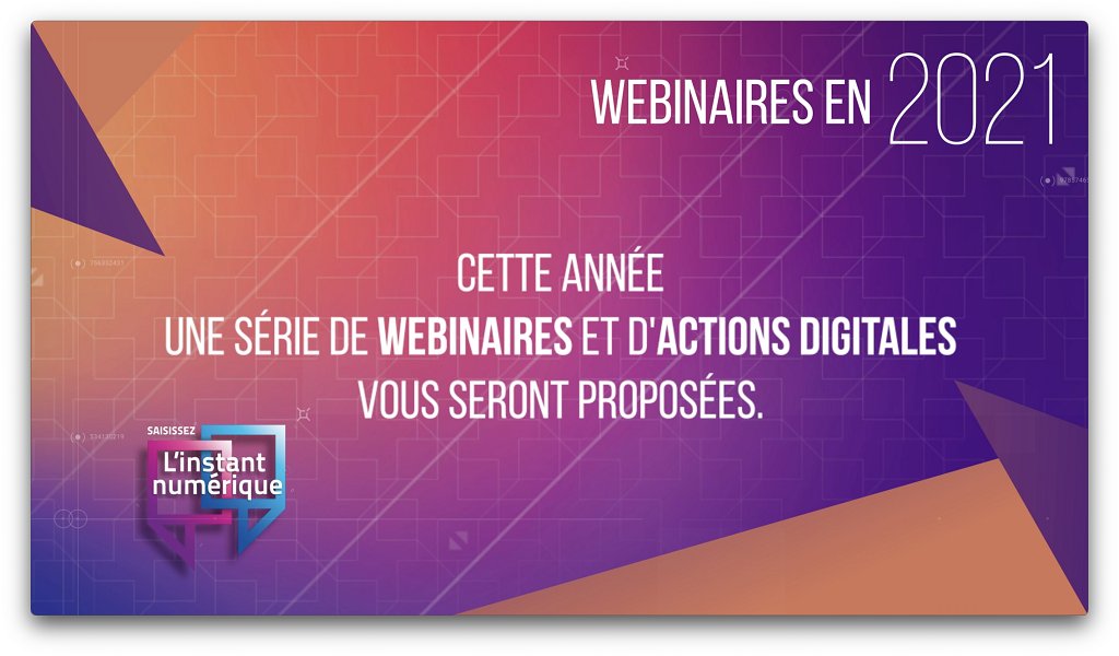 🔵#2021, votre salon L'instant numérique s'adapte au contexte COVID. 
Tout au long de l'année des #webinaires et des actions #digitales.

Programme 
🗓️vendredi 07/05
🕚11h - 12h
Booster son e-commerce - partage d'expériences
Inscription : linstant-numerique.com