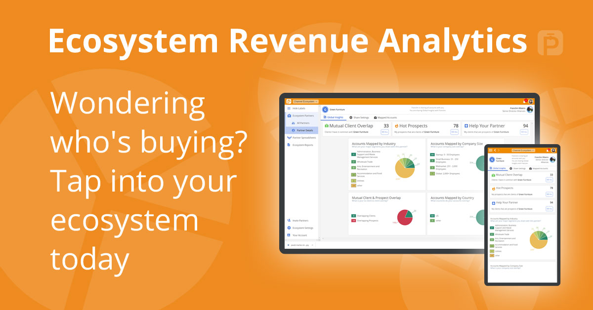 PartnerTap's tweet image. Mine for the gold that&apos;s hiding in your ecosystem with up-to-date, real-time #ecosystem analytics. With #automated #accountmapping the noise is filtered, and you only see the top prospects. Know which deals to focus on and collaborate directly with partner sales reps!
