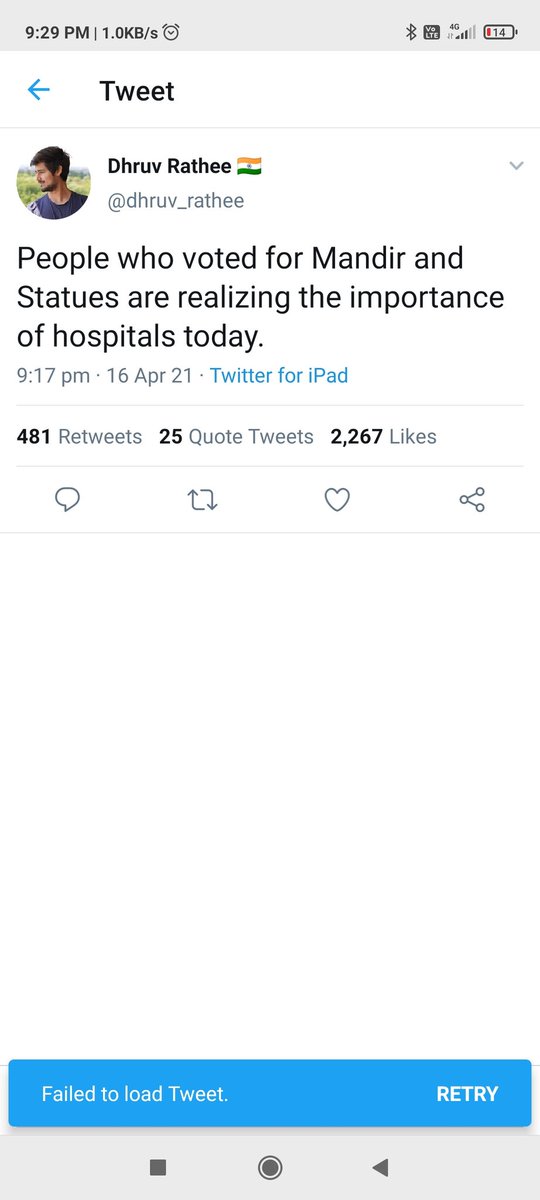 BhaukalChartist's tweet photo. @dhruv_rathee seriously man, do u only see Temples.. Hypocrite..  Pathetic man.. 😷 https://t.co/baLfjmAOWU