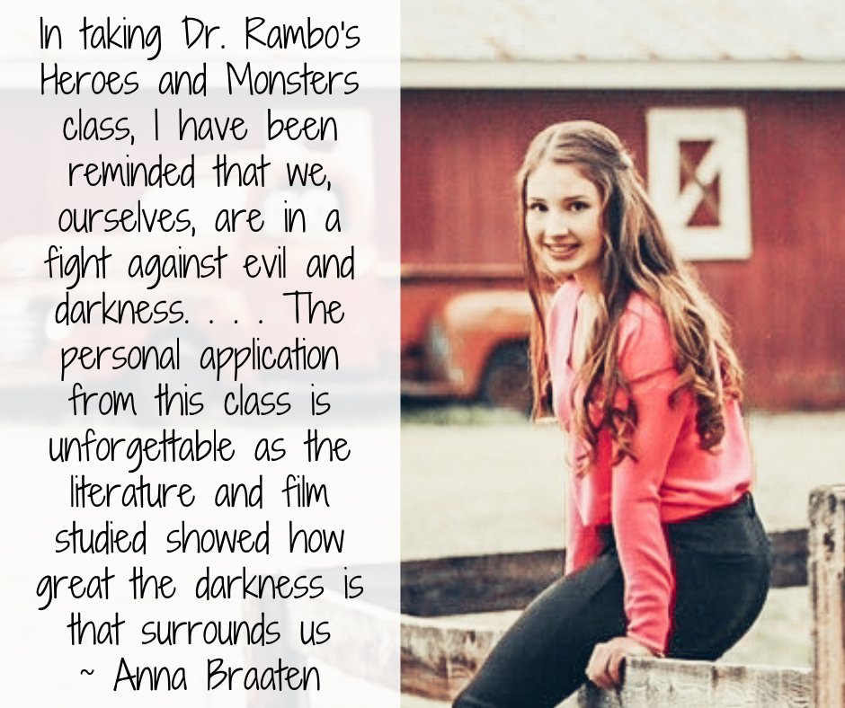 One of the best things about stories is that they reveal so much about our own lives, as Anna has seen in while taking Dr. Rambo's class this semester.  #CampbellHonors