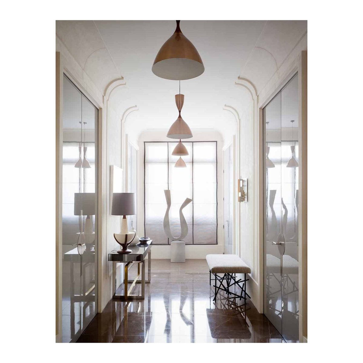 Teetering between minimalism and boldness, Jean-Louis Deniot’s interiors are lush, eclectic and utterly elegant. A harmonious medley of sensual organic shapes, sleek structural silhouettes and stunning classical treasures make up the designer’s unique, refined spaces.