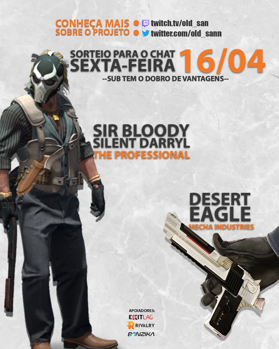 HasbuI's tweet image. LIVE ON

QUER SKINS?

✅Sorteio do Banner
✅Sorteio RT

60 - StatTrak™ Tec-9 | Fubar
80 - SSG 08 | Slashed
120 - UMP-45 | Gold Bismuth

MUITO MAIS SORTEIOS

twitch.tv/old_san

🔥🔥🔥14 Subs para o Sorteio da FACA. 
Cola Ajuda, Empurra a Live que ajuda Famílias Carentes...