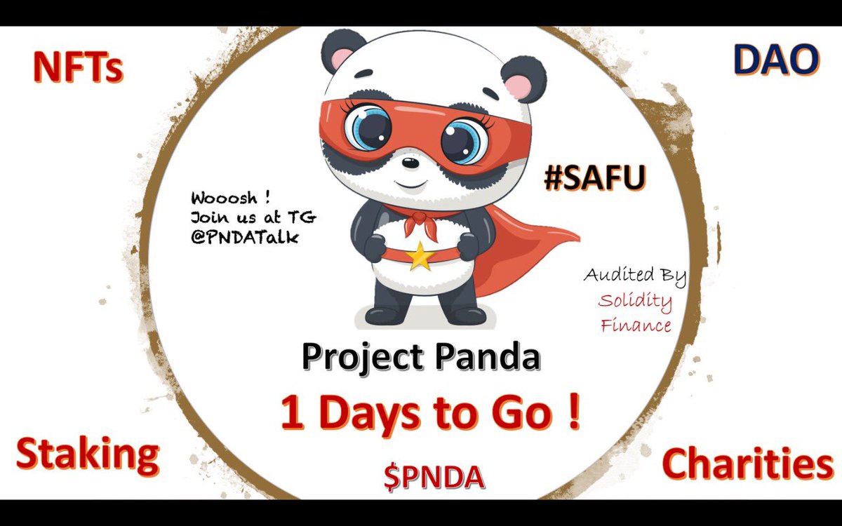 ProjectPanda9's tweet image. Less than 24 hours to go!!! Get ready for the biggest fair launch on Pancakeswap $PNDA

Countdown live on our website - project-panda.com