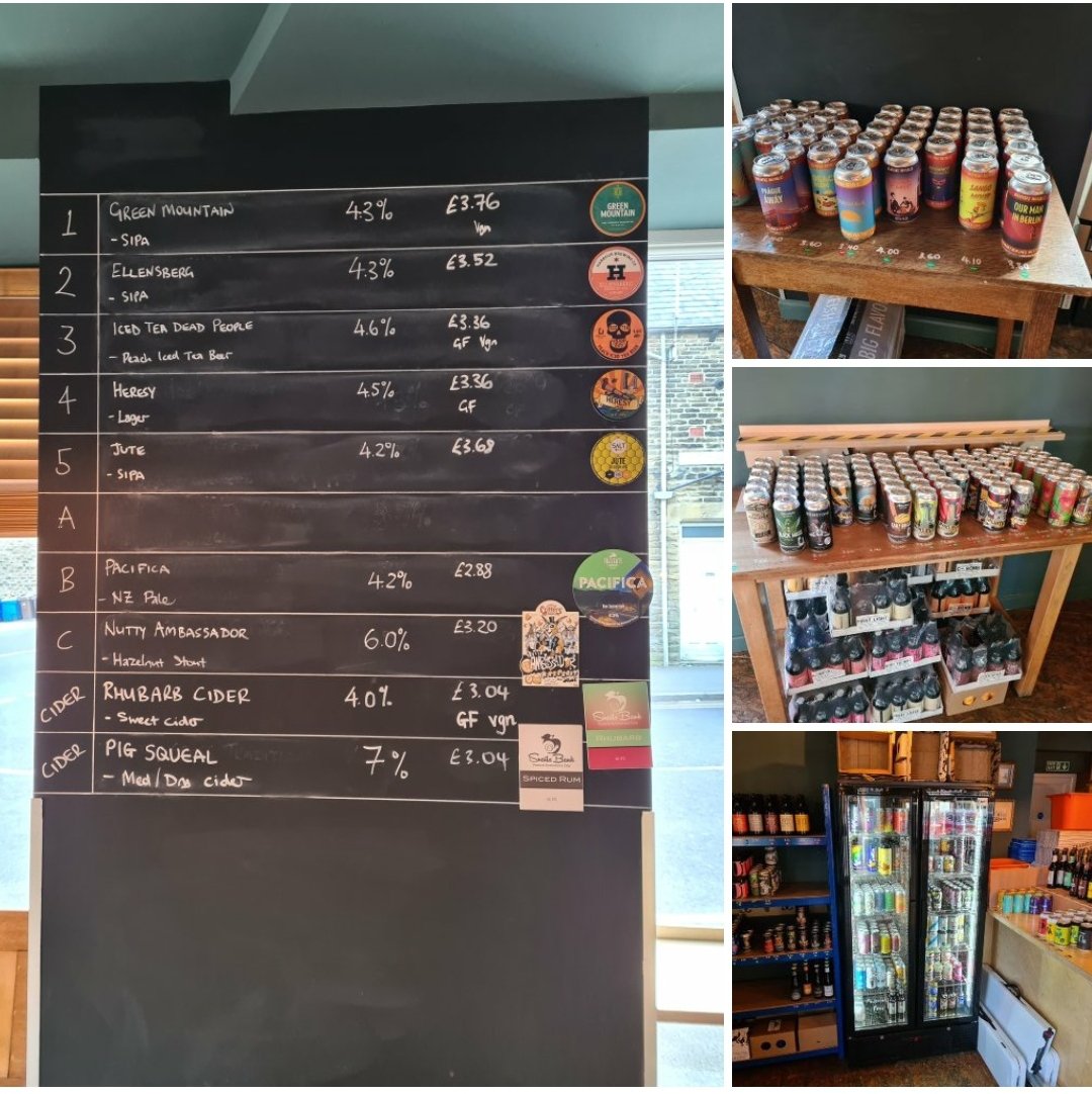 What better way to enjoy the warming weather than some takeaway draught beer! Here till 7pm pouring classics from @AbbeydaleBeers @thornbridge @SaltBeerFactory and more! Ever expanding range of bottles and cans so something for everyone!

#craftbeer #PubsReopening #micropub