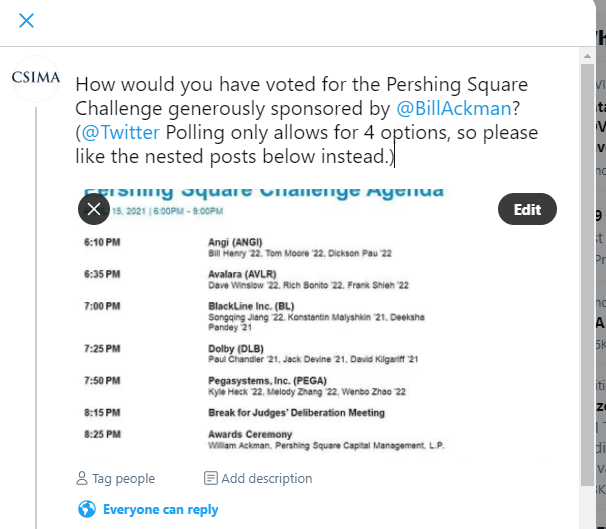 CSIMA CBS tweet media