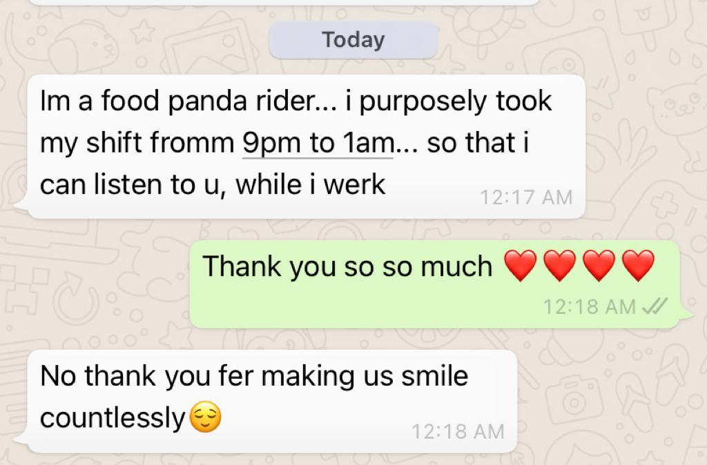 GunalanMorgan's tweet photo. Extremely grateful to receive such msgs. Love my job! #RJ #OLI968 https://t.co/YE8wcXYE7u