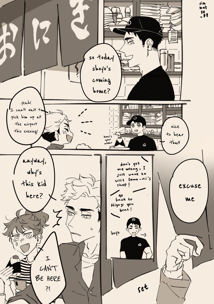 Welcome back 🚶
#AtsuHinaWeek 
Day 7: Free day: Long Distance Relationship (kind of)
#haikyuu #ハイキュー 