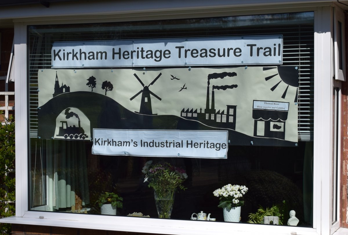 🎉 Congratulations to Adele and Peter Walsh for winning first prize in our Easter Heritage Treasure Trail. 
They created a brilliant visual journey celebrating #Kirkham's proud industrial heritage. 
Adele and Peter's prize is a luxury hamper - courtesy of <a href="/Morrisons/">Morrisons</a> 
#lovekirkham