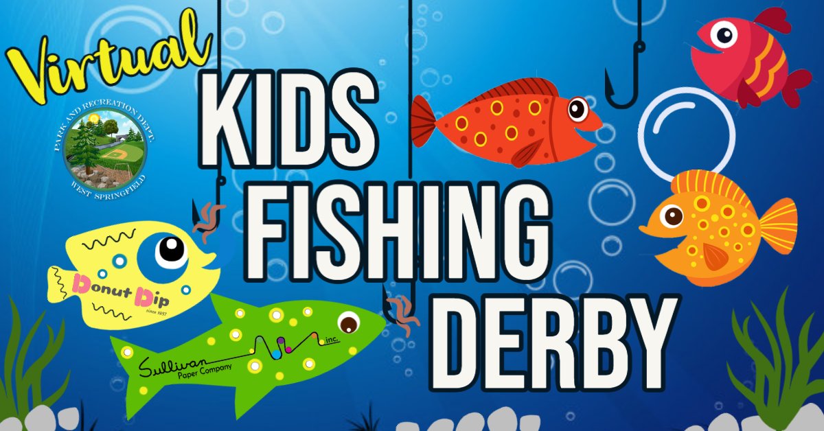 WS_Park_And_Rec's tweet photo. Today might be a rainy Friday, but that's why our Fishing Derby is all week long! Starting today at 5:00PM, West Springfield Park &amp; Recreation’s Annual Fishing Derby (sponsored by Sullivan Paper &amp; Donut Dip) goes Virtual! https://t.co/A96wDGKUoP