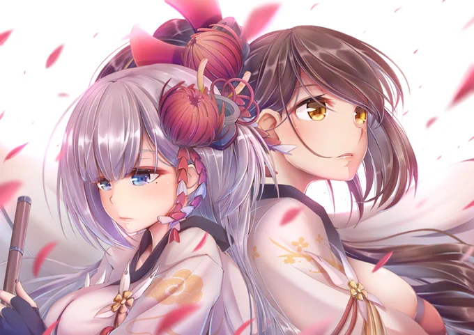 #アズールレーン
前に描いてたものを修正。五航戦 