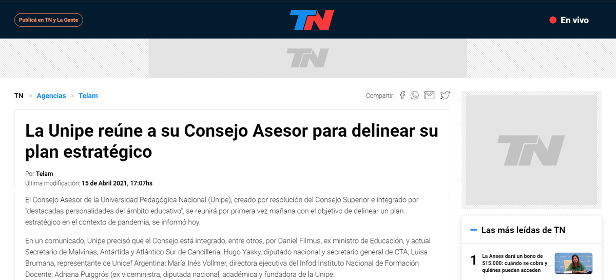 unipe_ar's tweet photo. #LaUnipeEnLosMedios🗞
Compartimos desde @TNTODONOTICIAS1 
"La Unipe reúne a su Consejo Asesor para delinear su plan estratégico"

El Consejo Asesor de la #UNIPE ,integrado por "destacadas personalidades del ámbito educativo", se reunirá por primera vez https://t.co/lCtcuhkhsZ