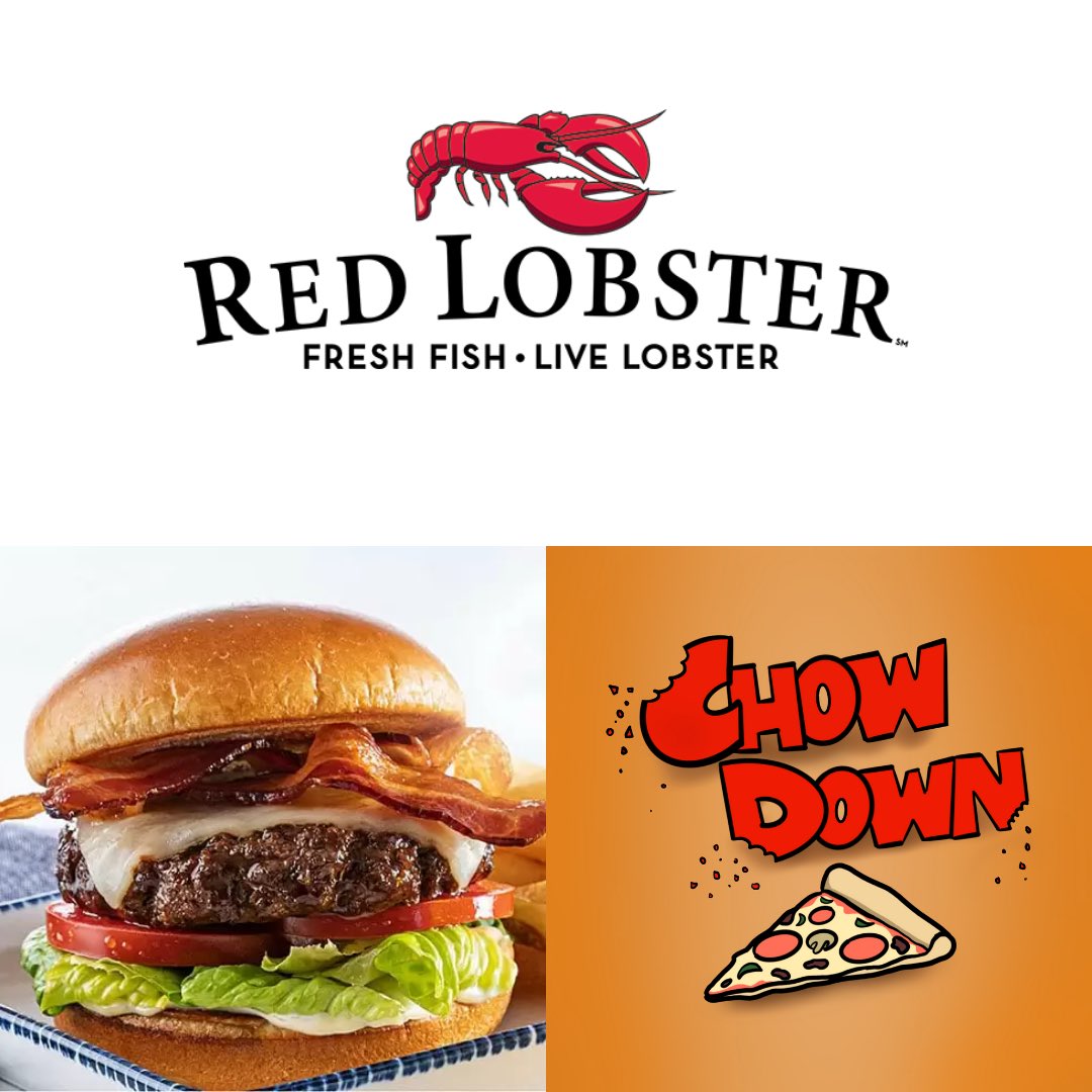 ChowDownPod's tweet photo. New Chow Down Friday! Jonny, Michael, Sarah, Ian and Tink try Red Lobster Wagyu Bacon Cheeseburger. Plus, they talk about Tink's seatbelt trouble, recalling the most famous reindeer of all, and more.

https://t.co/pAXEQa9ba6

#chowdownpod #podcast #redlobster https://t.co/JZ8SXgeiDZ