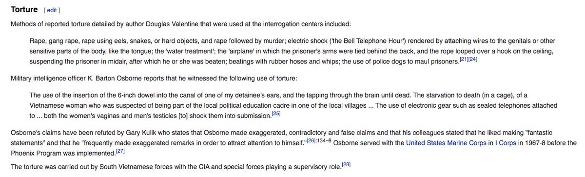 Hell, just a glance at what the CIA was up to with the Phoenix Program in Vietnam will show you this. https://en.wikipedia.org/wiki/Phoenix_Program#Torture