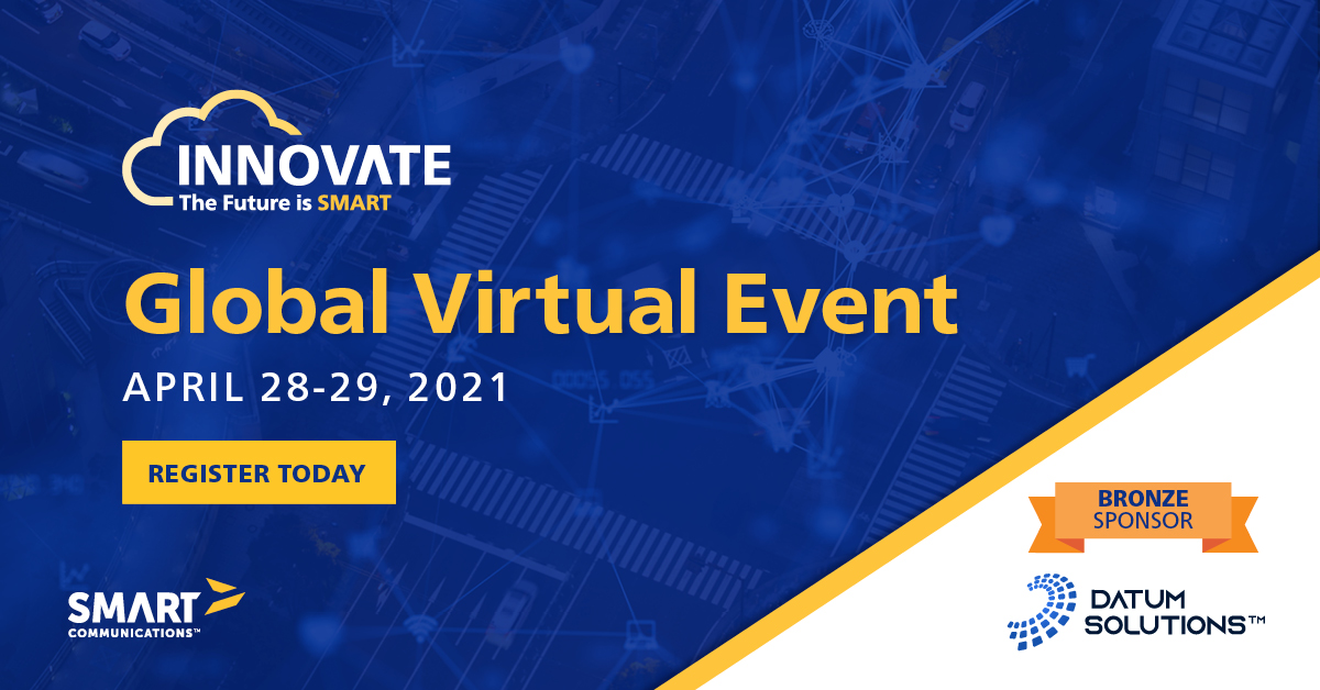 _Datumsolutions's tweet image. Register to participate in INNOVATE 2021, to avail a learning and interactive experience with Smart Communications, in sponsorship with Datum.
LINK : innovate2021.cventevents.com/lzDg7P?RefId=d…
#TheFutureIsSMART #datum #INNOVATE2021 #smartcomm