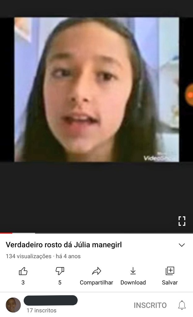 julia minegirl mostrando o rosto