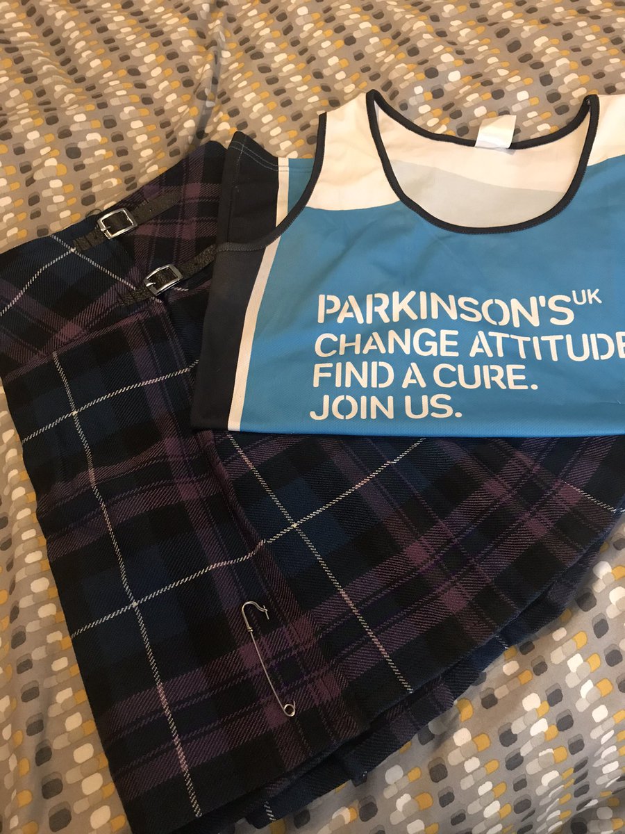 My Kilt has arrived and we’re as ready as ever for our <a href="/thekiltwalk/">Kiltwalk</a> If you’d like to sponsor abby and I and help <a href="/ParkinsonsUKSco/">Parkinson's UK Scotland</a> <a href="/ParkinsonsUK/">Parkinson's UK</a> see our link in the tweet below ⬇️ Thanks pals! RT’s appreciated 💙 #TeamParkinsons