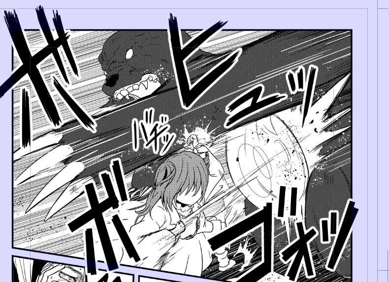 以前に女苑ちゃん曇らせて以降放ったらかしなのでそろそろ続き描きますね。
彼女が失踪していま何してるかというとクマとステゴロしてます。 