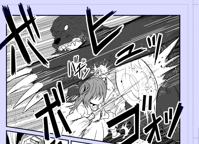 以前に女苑ちゃん曇らせて以降放ったらかしなのでそろそろ続き描きますね。
彼女が失踪していま何してるかというとクマとステゴロしてます。 