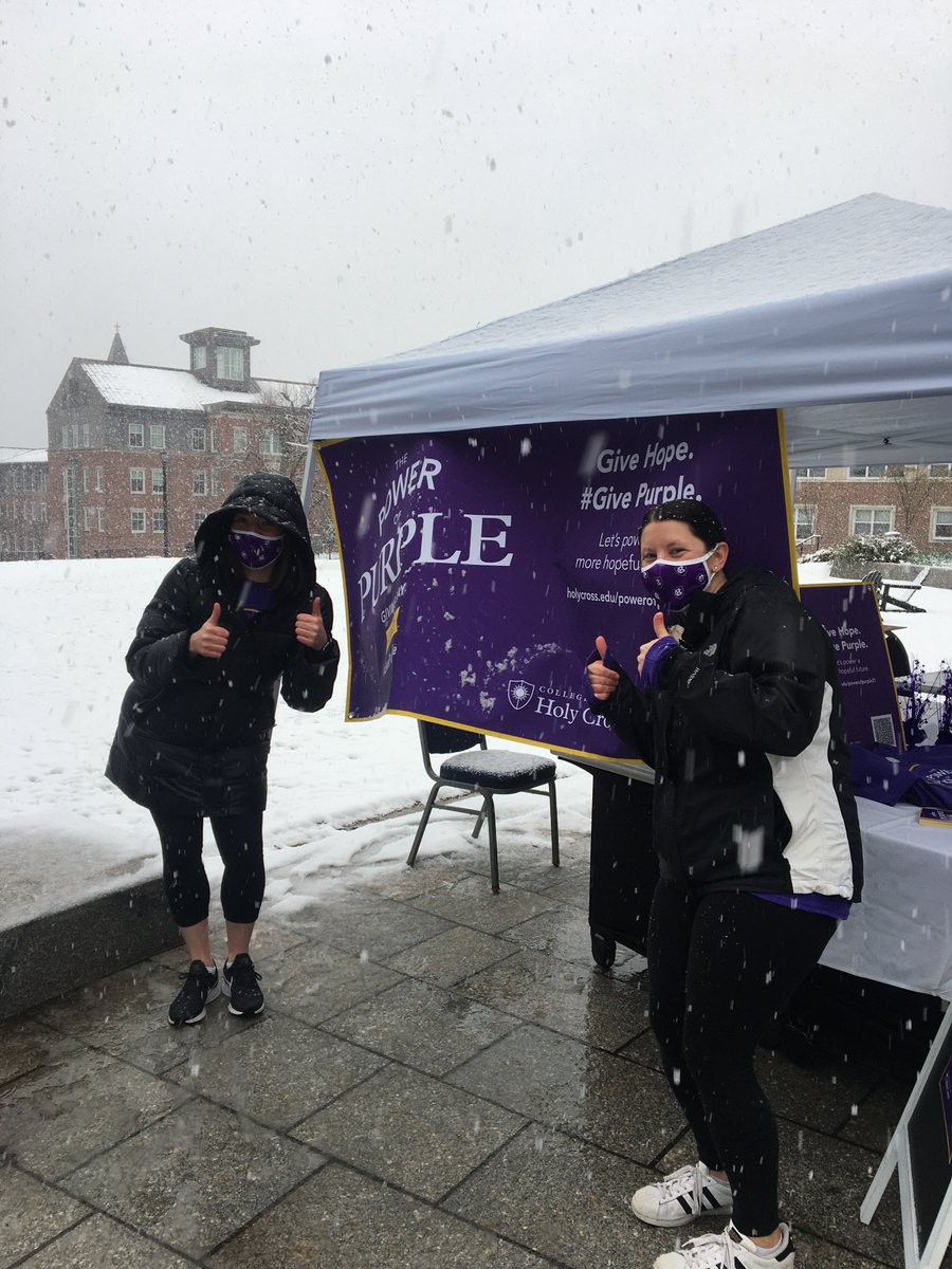 sphipps2015's tweet photo. Is there anything more Worcester than a snowstorm during our Annual Giving Day on April 16?! Make your gift to Holy Cross today - let's show the world the Power of Purple! https://t.co/Fov1SPfFwG https://t.co/rUWGjJJ0Hs