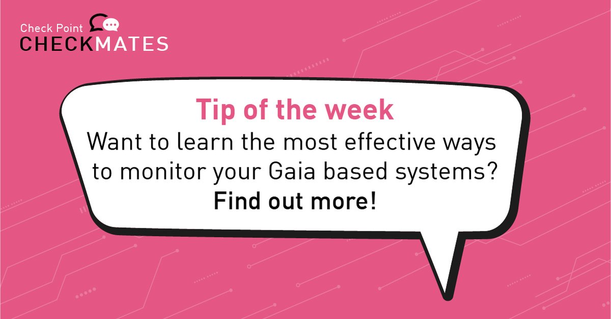 CheckPointIrl's tweet image. RT @CPCheckMates &quot;Discover how you can effectively monitor #SecurityGateways and Management Servers in our latest #TipOfTheWeek. Learn more!
ow.ly/7Jup50ElBqJ https://t.co/YEvDzRaLJ8&quot;