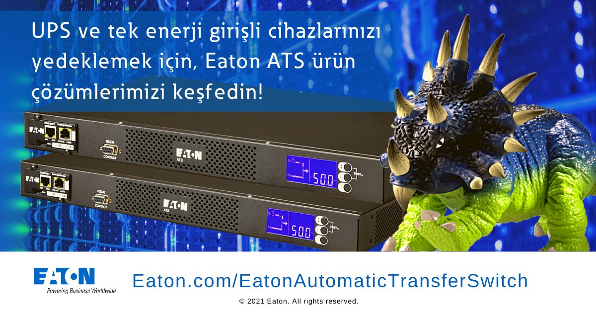 ETN_EMEA's tweet photo. #UPS ve tek enerji girişli cihazlarınızı yedeklemek için Eaton ATS 16 ve ATS 30 ürünlerimizi keşfedin: https://t.co/CM5CbRm77l #KesintisizGüçKaynağı #BackupPowerSolution https://t.co/dOyeXLbc37