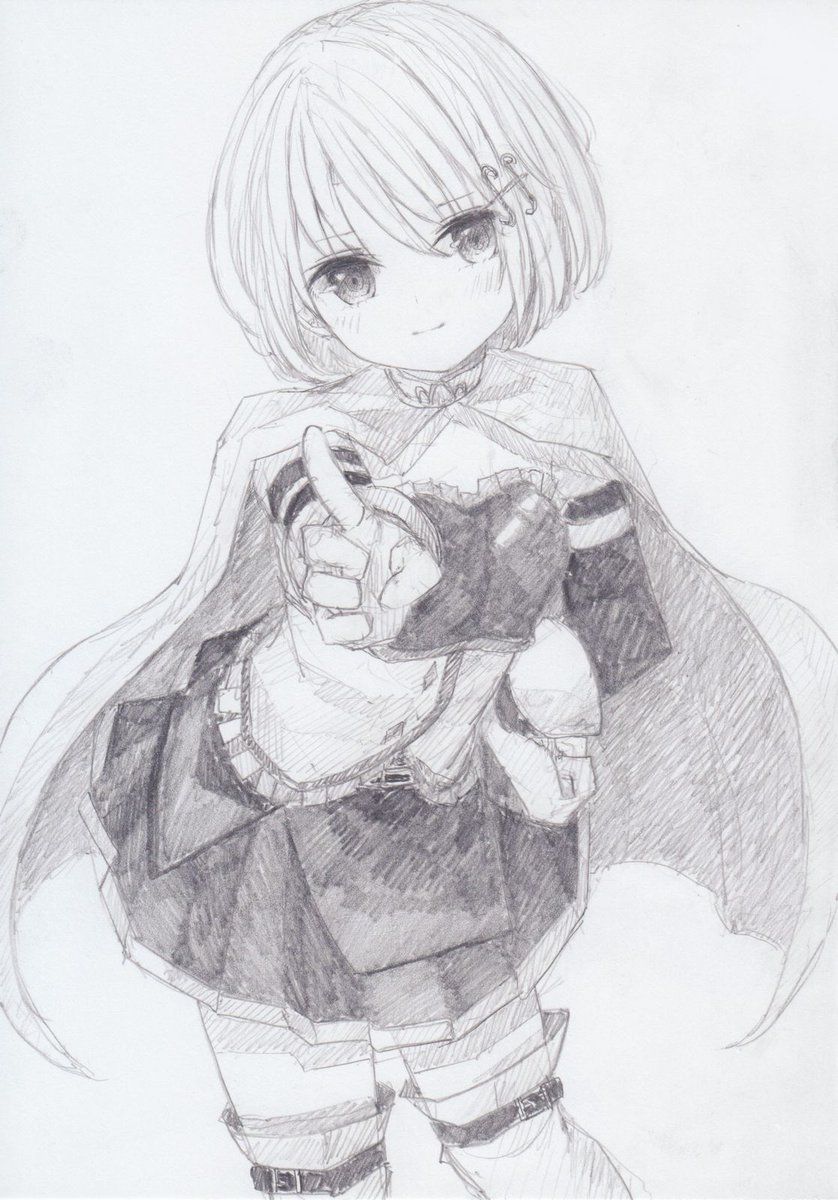 美樹さやか 「シャーペンで描きました。
魔法少女まどか☆マギカより、美樹さやかです 」|くろいうさぎのイラスト