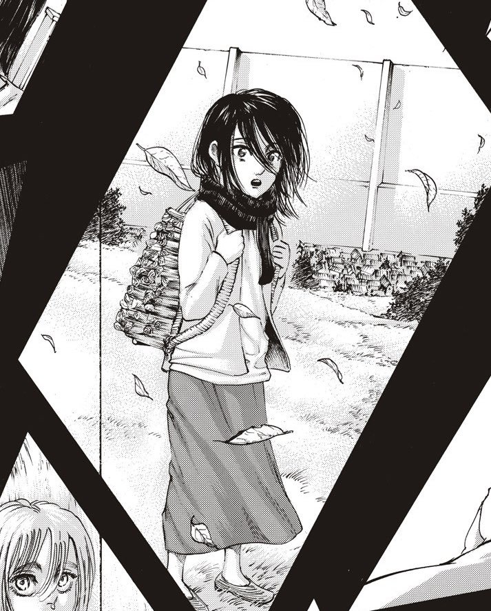 Mikasa was always biggest and center of Eren’s memories