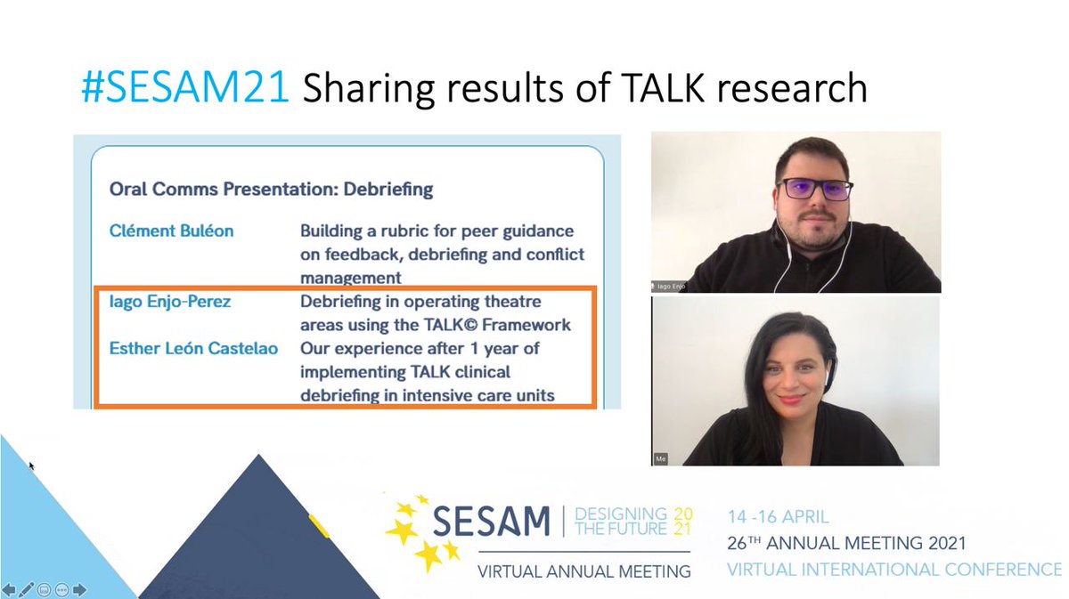 @TALKdebriefing research results by @iagoenjo & @esleonc @UniBarcelona #SESAM21 thanks @crisdiaznav for make it possible